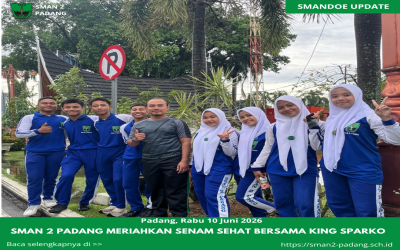 SMAN 2 Padang meriahkan Senam Sehat bersama King Sparko