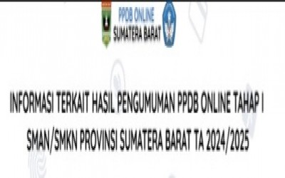 INFORMASI TERKAIT HASIL PENGUMUMAN PPDB ONLINE TAHAP I TA 2024-2025